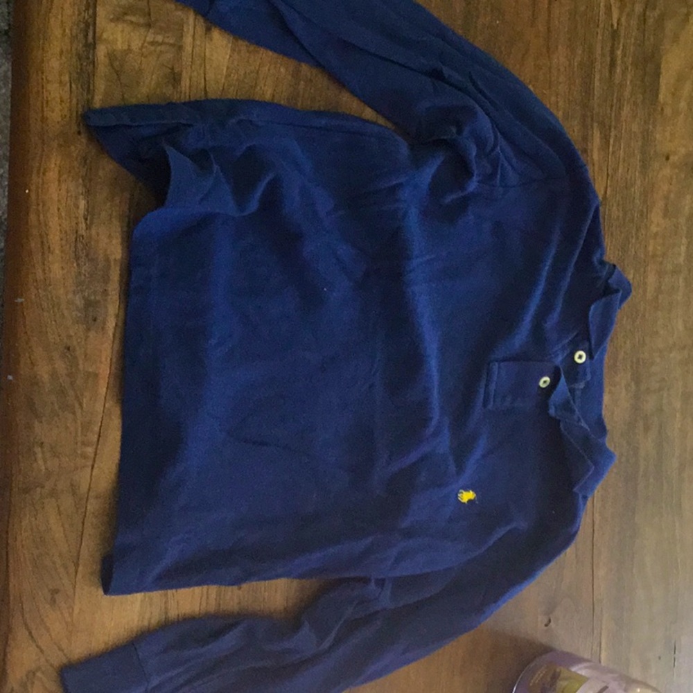 Navy Blue Long Sleeve polo